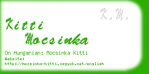 kitti mocsinka business card